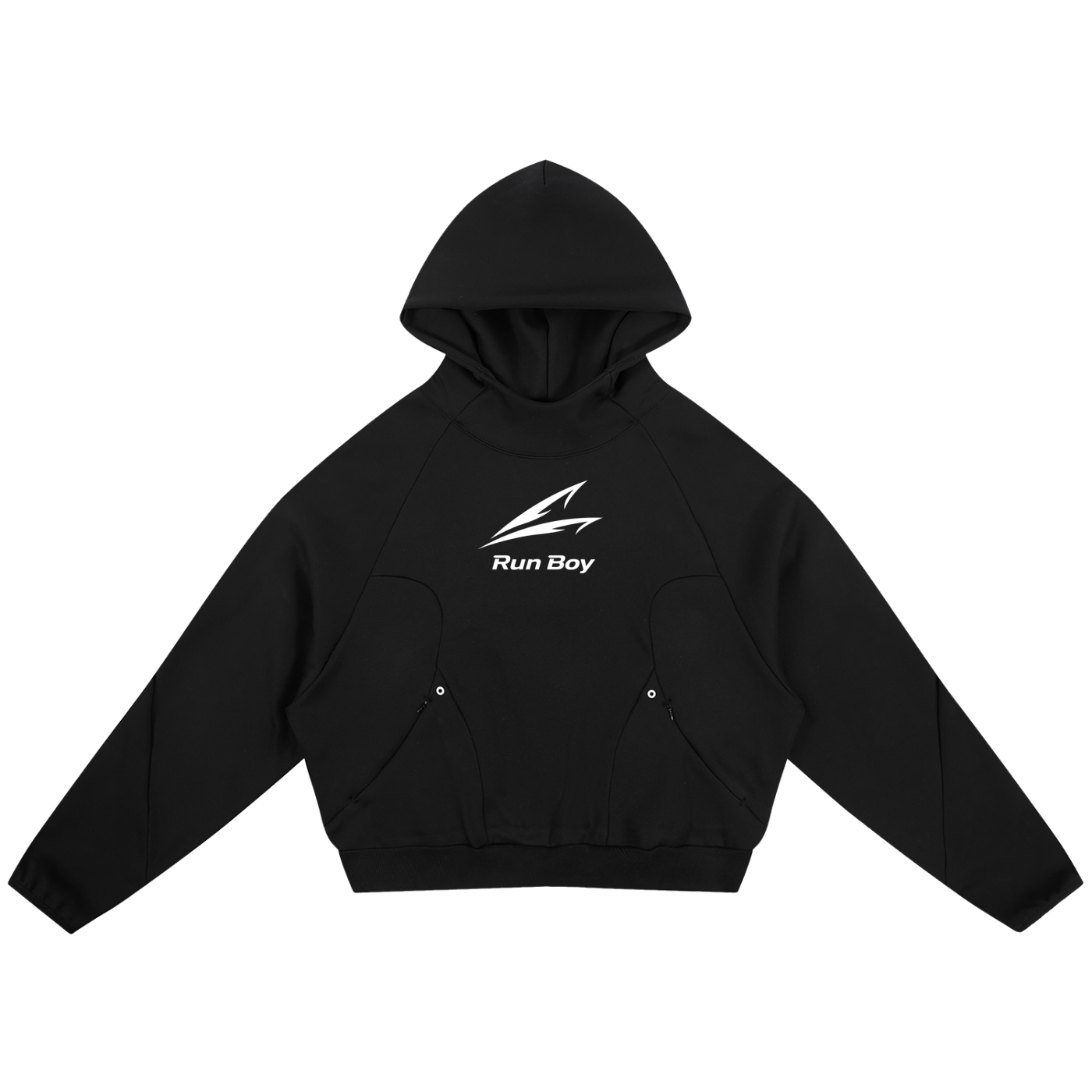 Curved Panel Raglan Hoodie