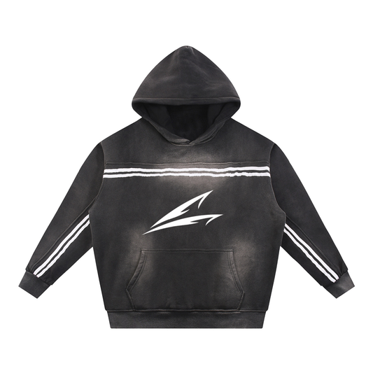 Sun Fade Contrast Tape Fleece Hoodie